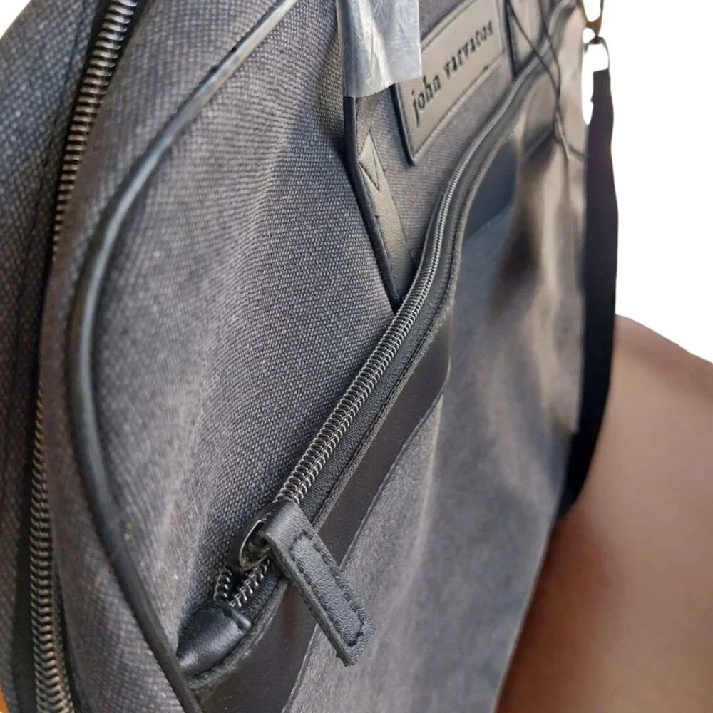 NWT John Varvatos Canvas Laptop Bag